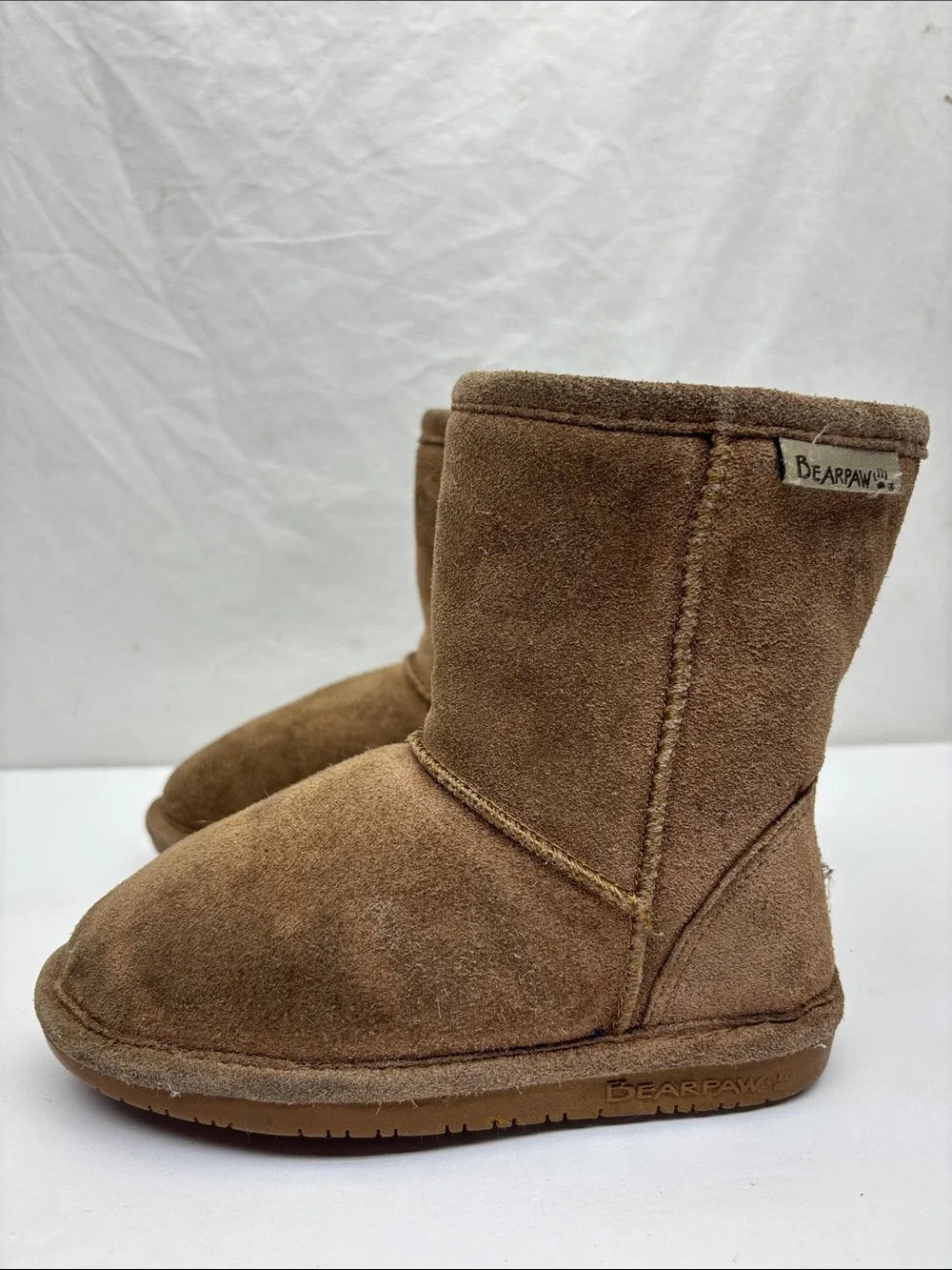 BearPaw Kids Brown Suede Winter Boots, SZ 10 toddler girl, box 2G